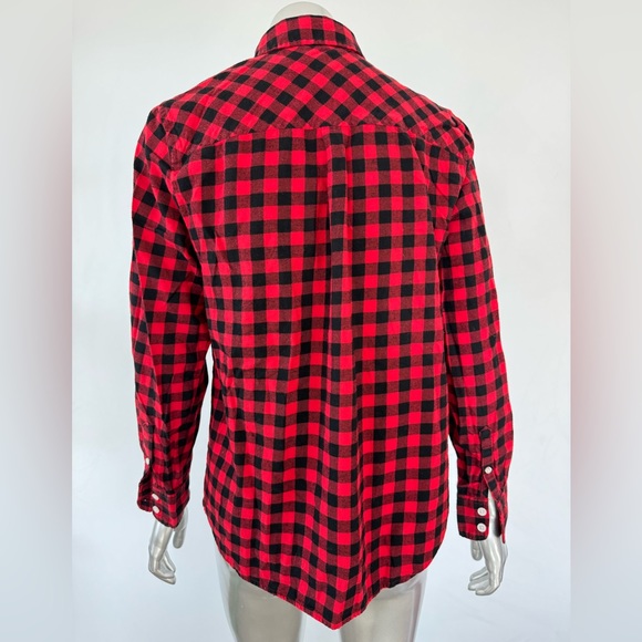 J Crew button down flannel shirt checkered plaid S - Picture 3 of 7